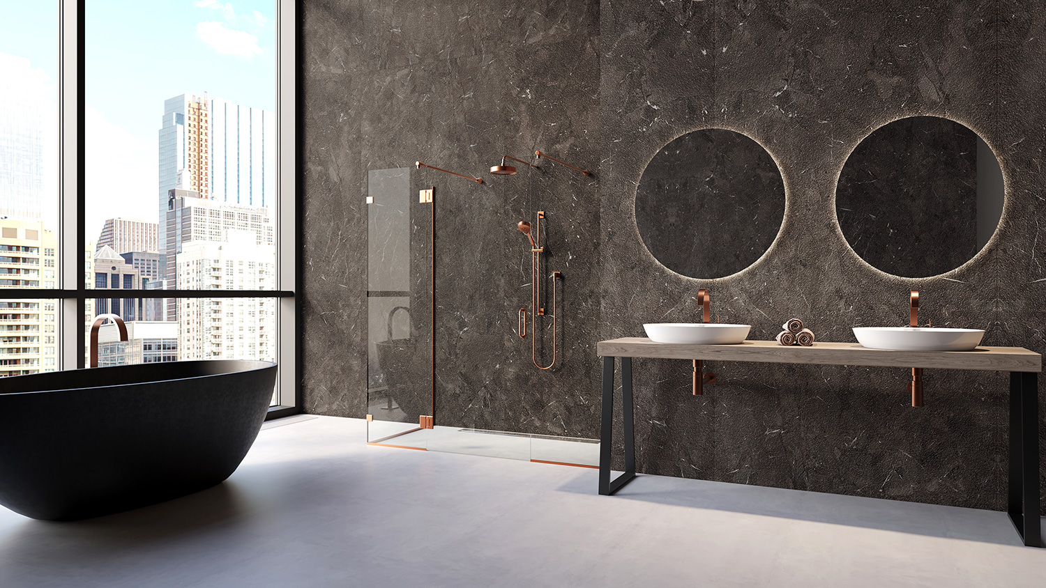 Showered with choice over modern bathroom design