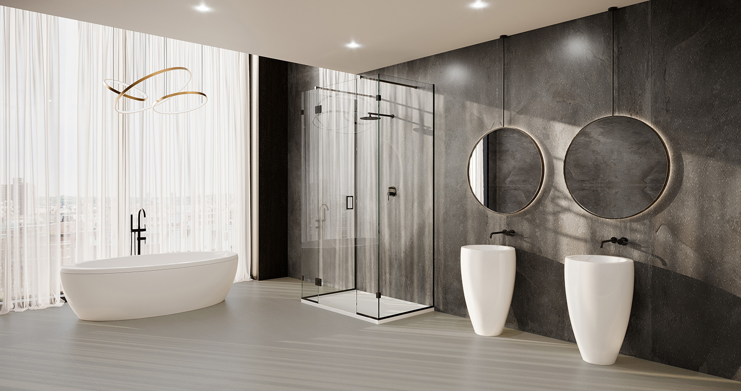 Minimalist shower design is on trend for 2023