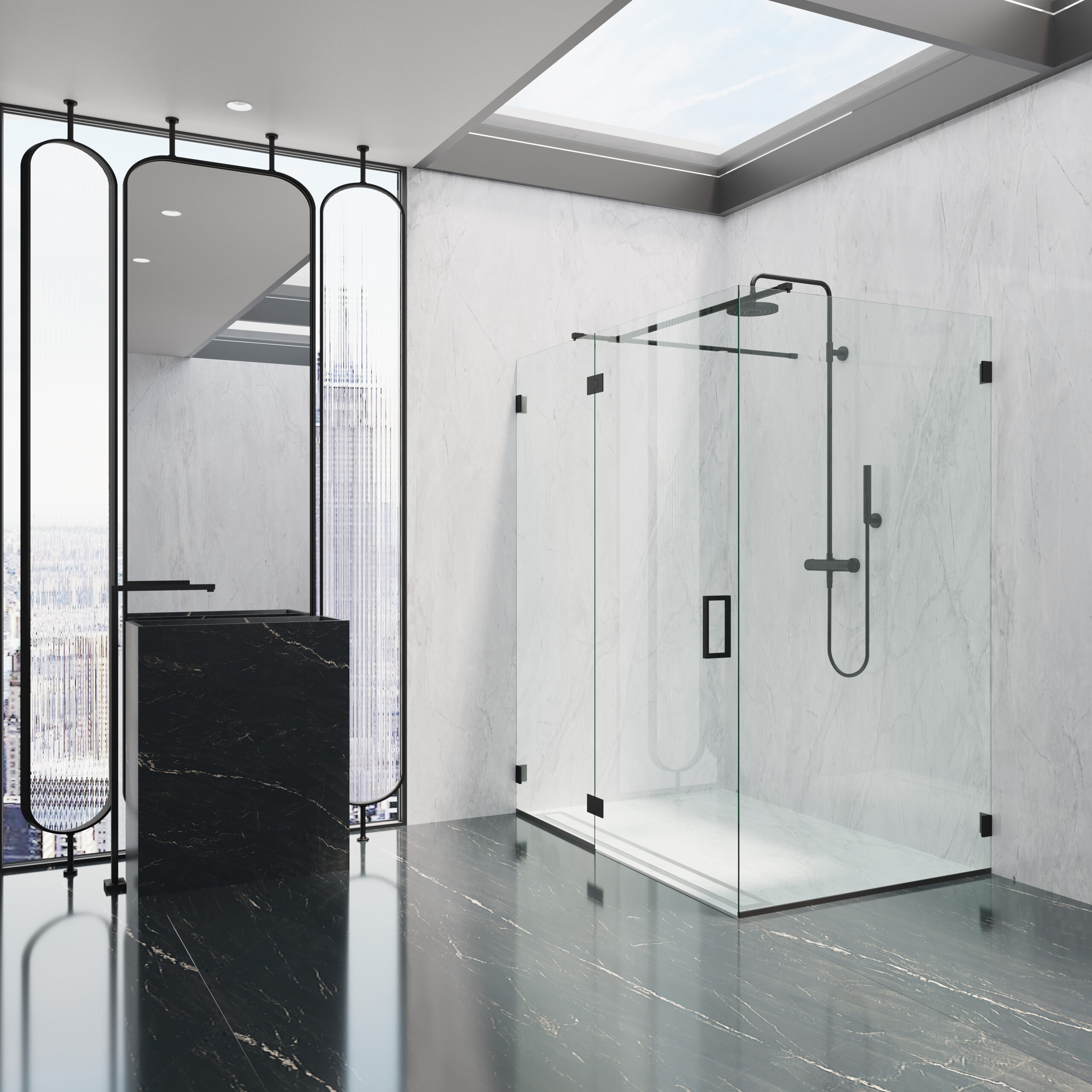 Modern, stylish and on-point: Matte Black shower hardware makes an impression