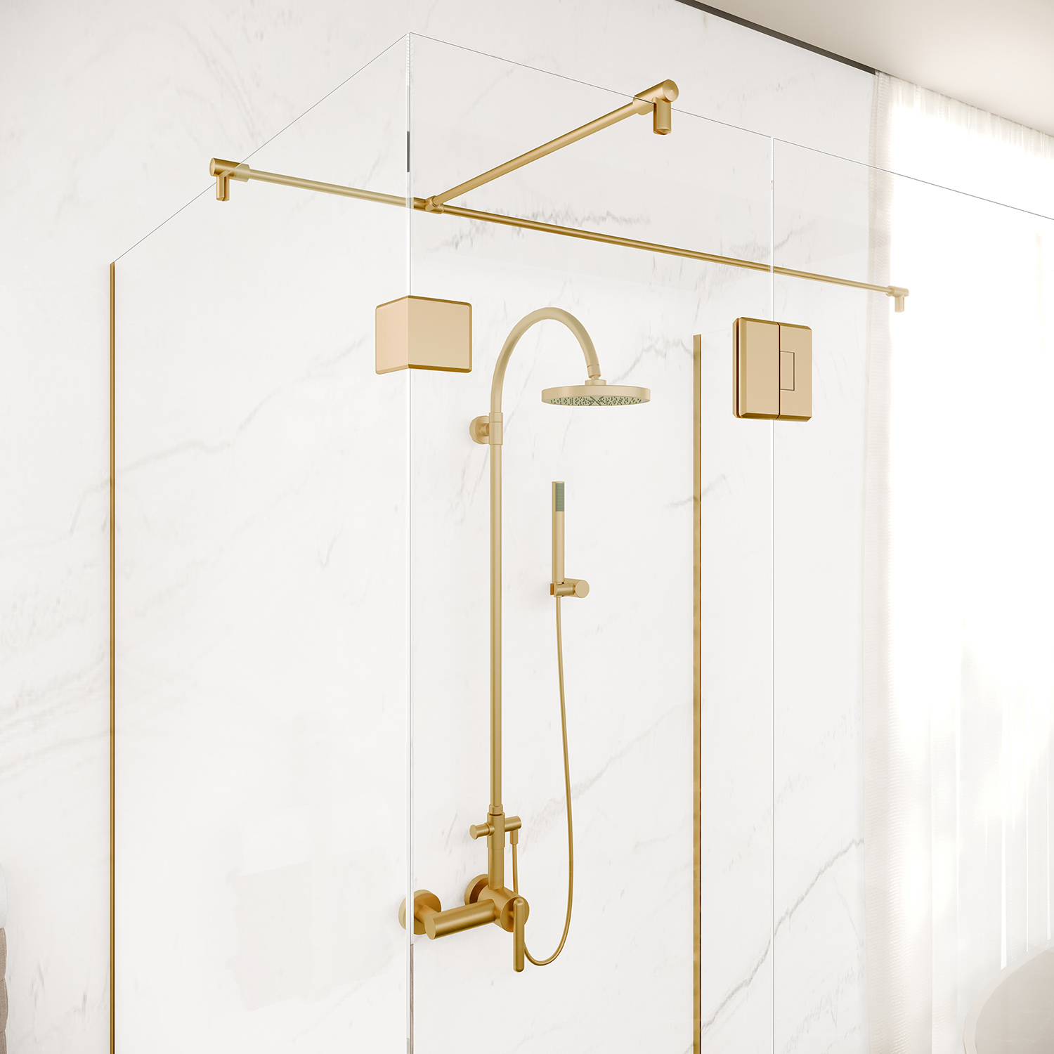 Four style tips for satin brass in the bathroom CRL Shower Screens