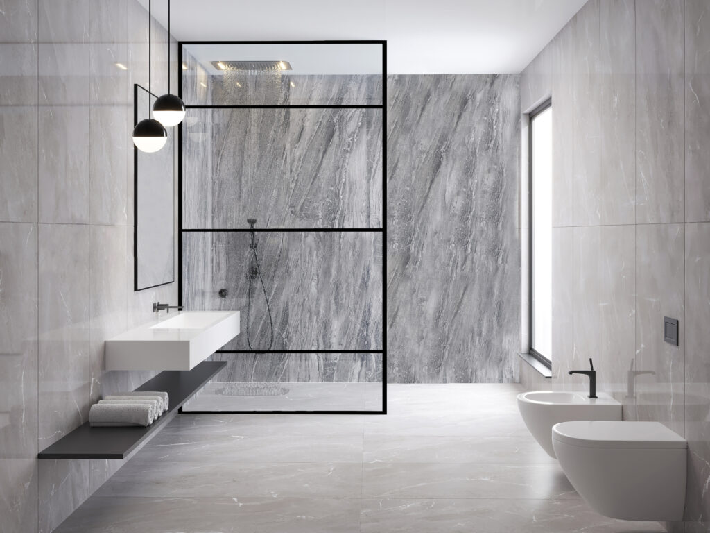 CRLQuadrato framed shower door system